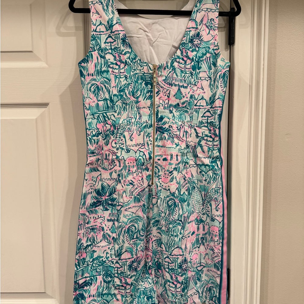 Lilly Pulitzer Green Sleeveless Sheath Mini Dress - Picture 3 of 3